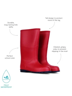 Laarzen|Muddy Puddles - klassieke waterdichte regenlaarzen Rood