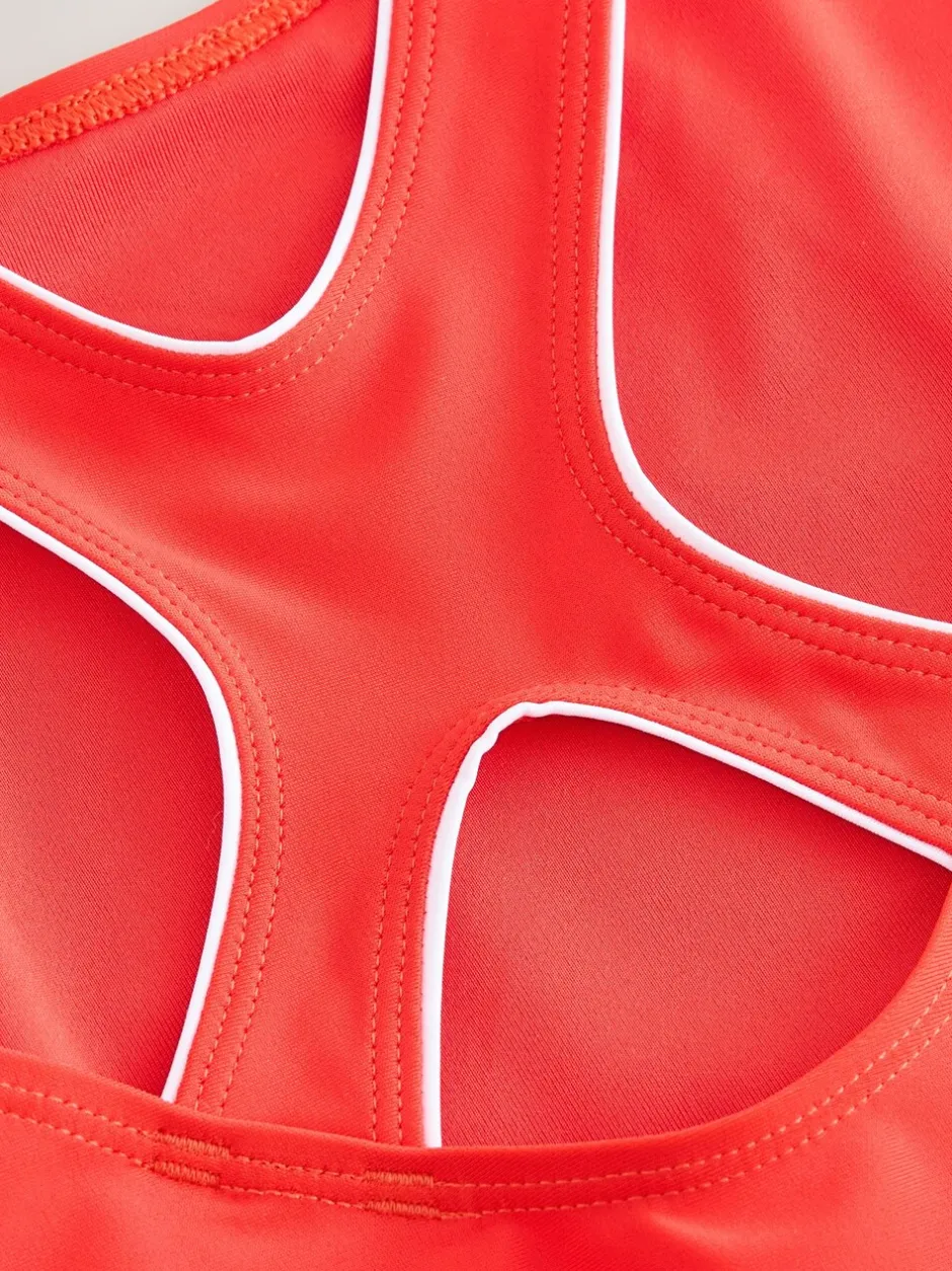Badkleding|Next - Racerback Swimsuit (3-16yrs) Rood