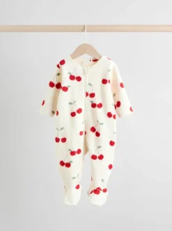 Babypakjes En Babypyjama's|Next - Set van 2 microfleece babypyjama's met tweewegrits Rood