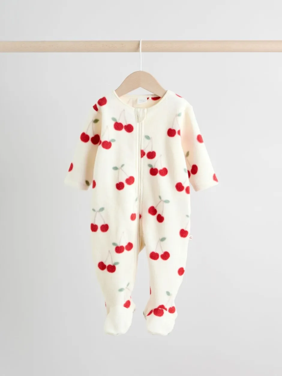 Babypakjes En Babypyjama's|Next - Set van 2 microfleece babypyjama's met tweewegrits Rood