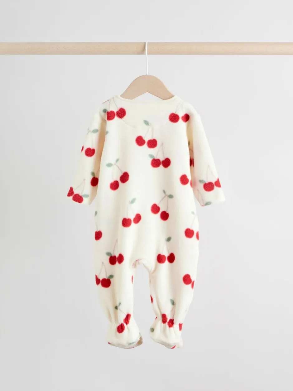 Babypakjes En Babypyjama's|Next - Set van 2 microfleece babypyjama's met tweewegrits Rood