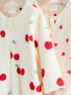 Babypakjes En Babypyjama's|Next - Set van 2 microfleece babypyjama's met tweewegrits Rood