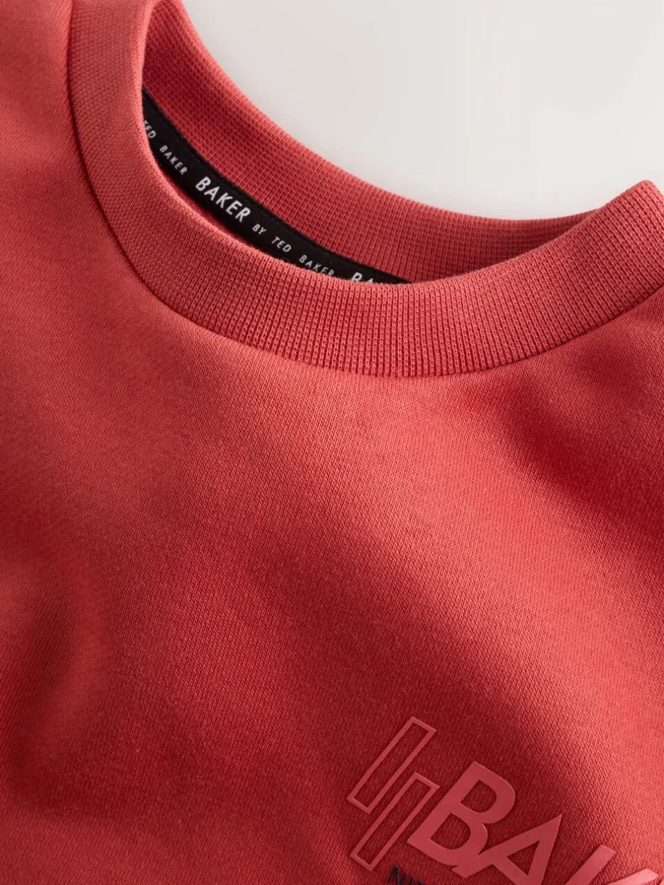Joggingbroeken|Sweaters En Hoody´S|Baker by Ted Baker - set van sweatshirt en cargojoggingbroek Rood