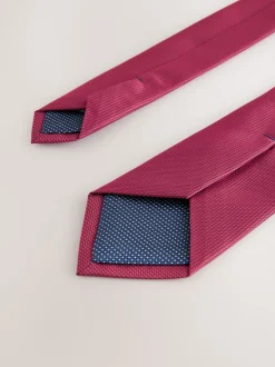 Stropdassen En Pochets*Next Rood - Smal - Stropdas met textuur