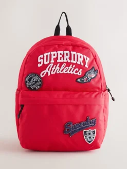 Tassen|Superdry - Back to School Embroidered Varsity Badge Logo Backpack Rood