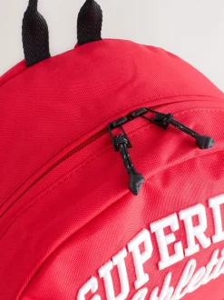 Tassen|Superdry - Back to School Embroidered Varsity Badge Logo Backpack Rood