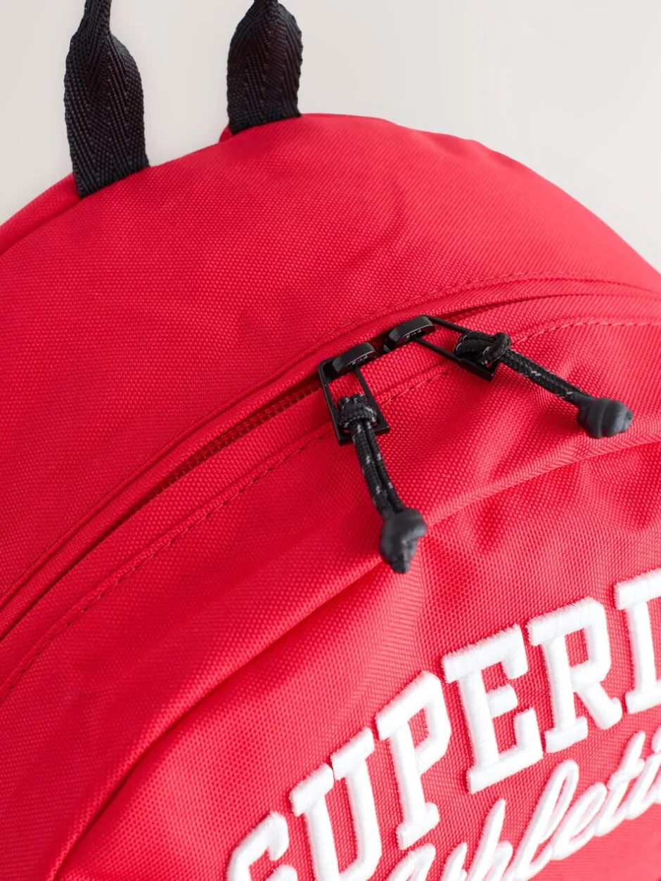 Tassen|Superdry - Back to School Embroidered Varsity Badge Logo Backpack Rood