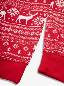 Pyjama's|Loungewear|The Little Tailor - kerstpyjama met rendier Rood