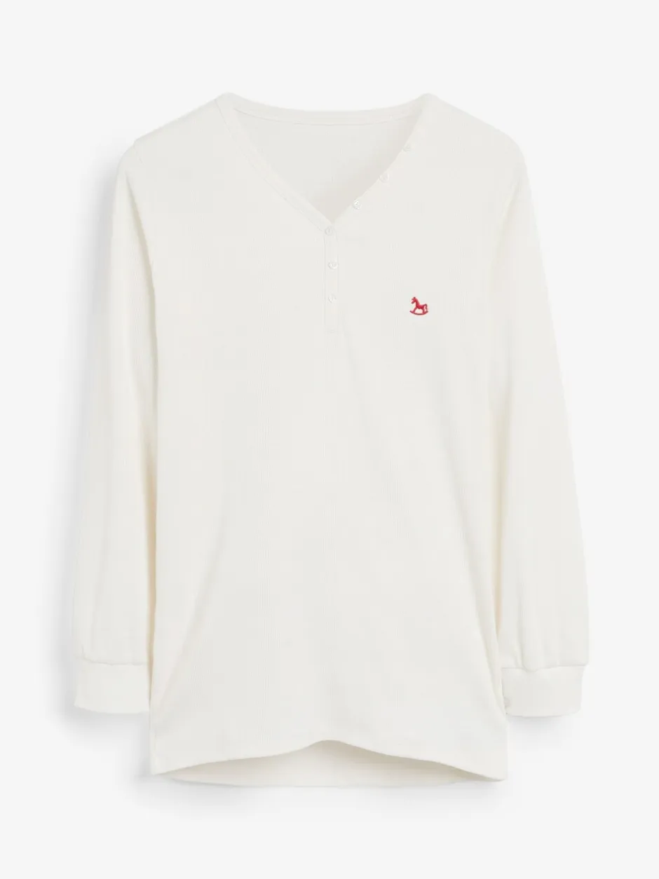 Pyjama's|The Little Tailor - kerstpyjama voor heren met rendier en fairisle-patroon Rood