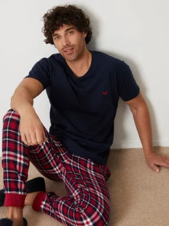 Pyjama's|Loungewear|Threadbare Rood - pyjamaset