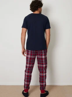 Pyjama's|Loungewear|Threadbare Rood - pyjamaset