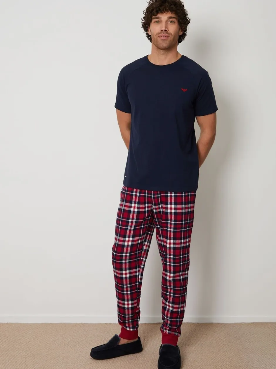 Pyjama's|Loungewear|Threadbare Rood - pyjamaset