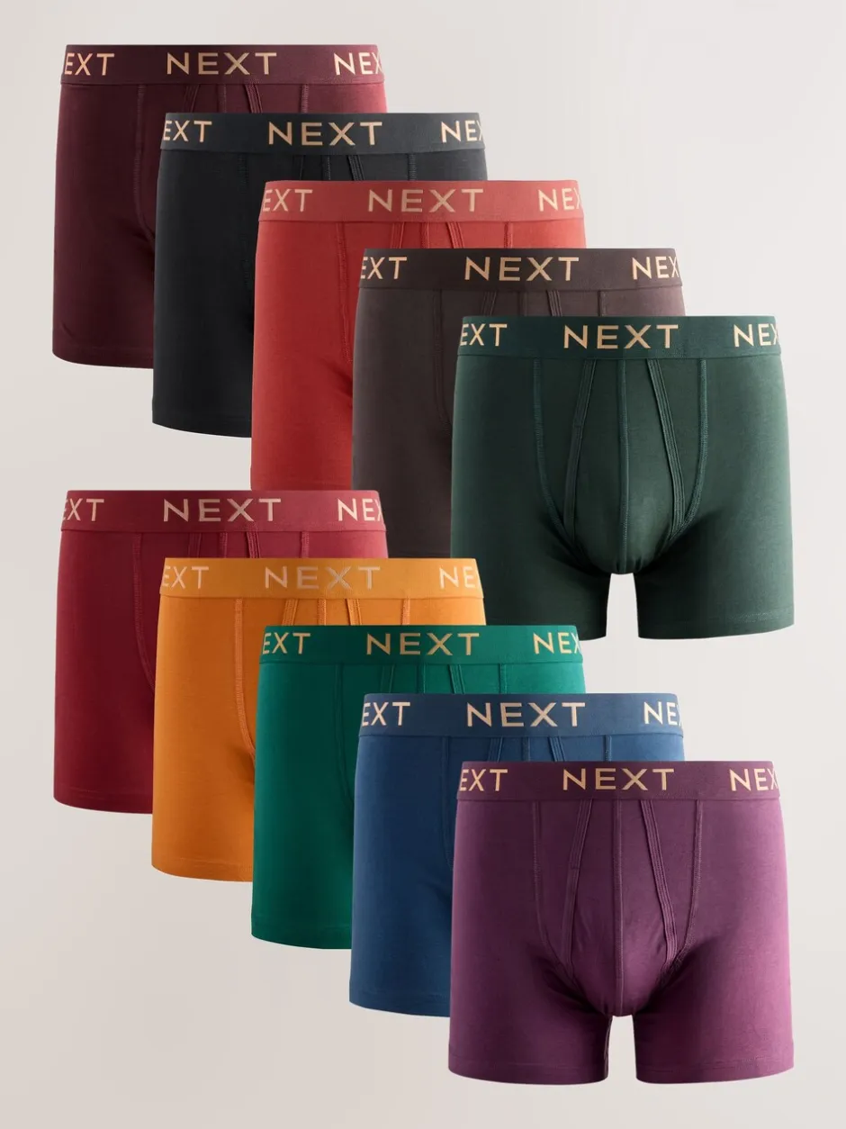 Ondergoed|Ondergoed|Next Rood - Verpakking van 10 - Boxershorts met A-voorkant