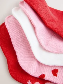 Sokken En Panty's*Next - Verpakking van 5 paar babysokken met strik (0 mnd-2 jr) Rood