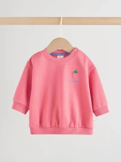 Sets En Outfits|Sweaters En Hoody´S*Next - Baby Sweatshirt and Leggings 2 Piece Set (0mths-2yrs) Rood aardbei