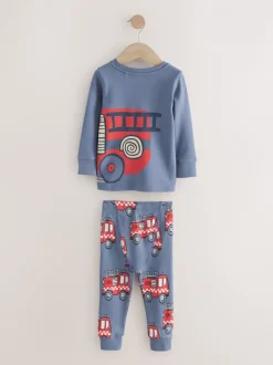 Multipacks|Pyjama's|Next Rood/ blauw met hulpverleningsvoertuig - Mini Knusse Pyjama's 3 Set (9mnd-10jr)