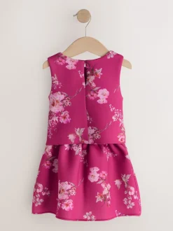 Shorts En Rokken|Next Rood bloemmotief - Set van scuba top en rok (3mnd -7jr)