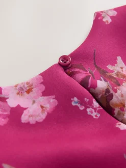 Shorts En Rokken|Next Rood bloemmotief - Set van scuba top en rok (3mnd -7jr)