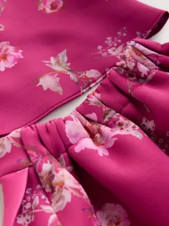 Shorts En Rokken|Next Rood bloemmotief - Set van scuba top en rok (3mnd -7jr)