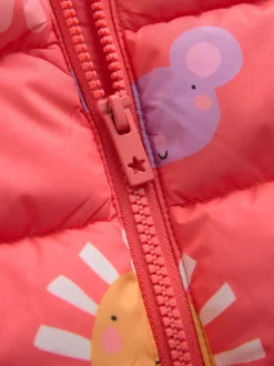 Jassen, Jacks En Kinderwagenpakjes|Jassen En Jacks*Next - Regenbestendige gewatteerde jas met fleecevoering en capuchon (3mnd -7jr) Rood figuurtjes