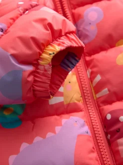 Jassen, Jacks En Kinderwagenpakjes|Jassen En Jacks*Next - Regenbestendige gewatteerde jas met fleecevoering en capuchon (3mnd -7jr) Rood figuurtjes
