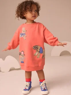Truien En Breisels|Jurken|Next - Relaxte sweaterjurk (3mnd-7jr) Rood figuurtjes