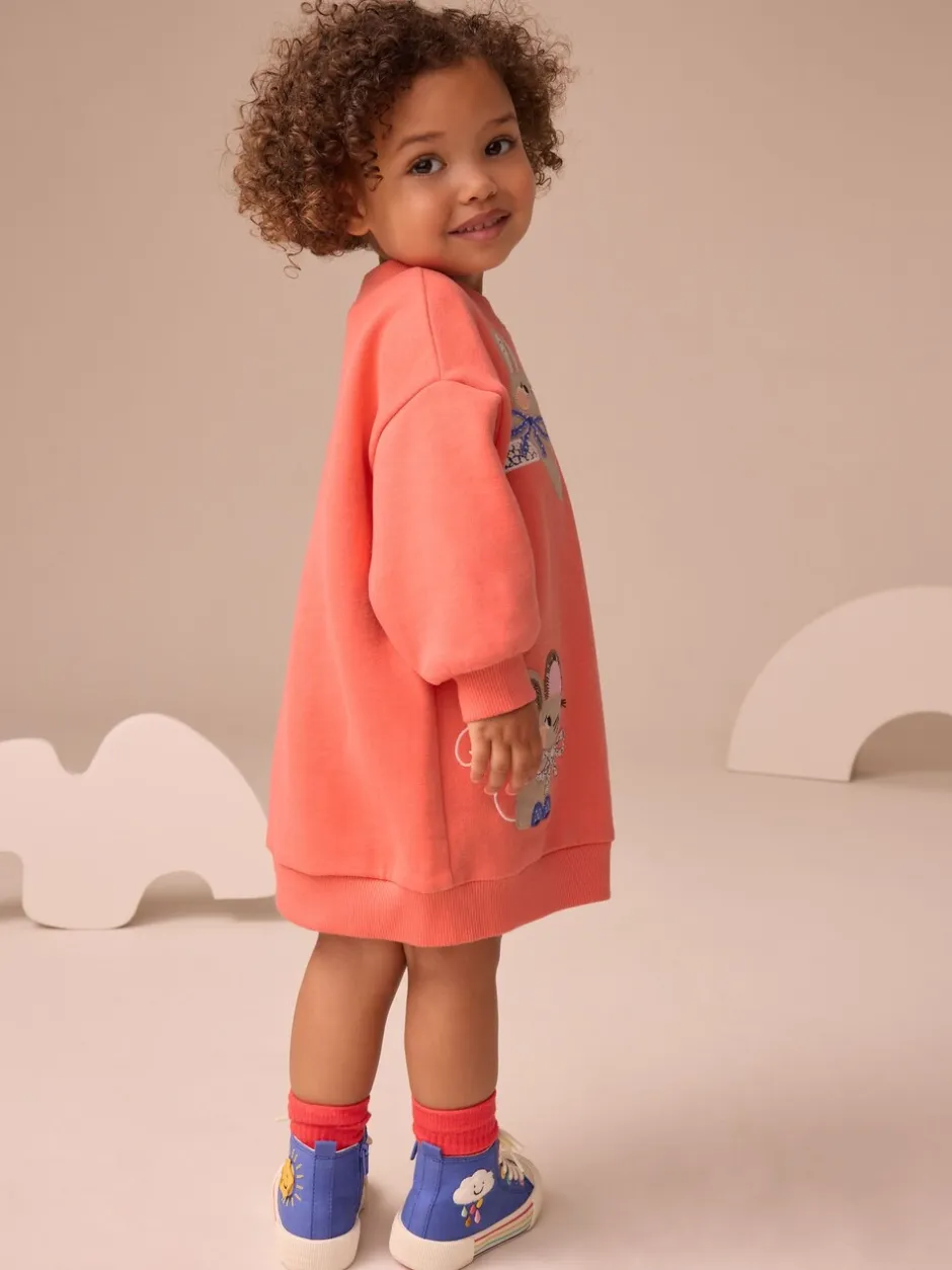 Truien En Breisels|Jurken|Next - Relaxte sweaterjurk (3mnd-7jr) Rood figuurtjes