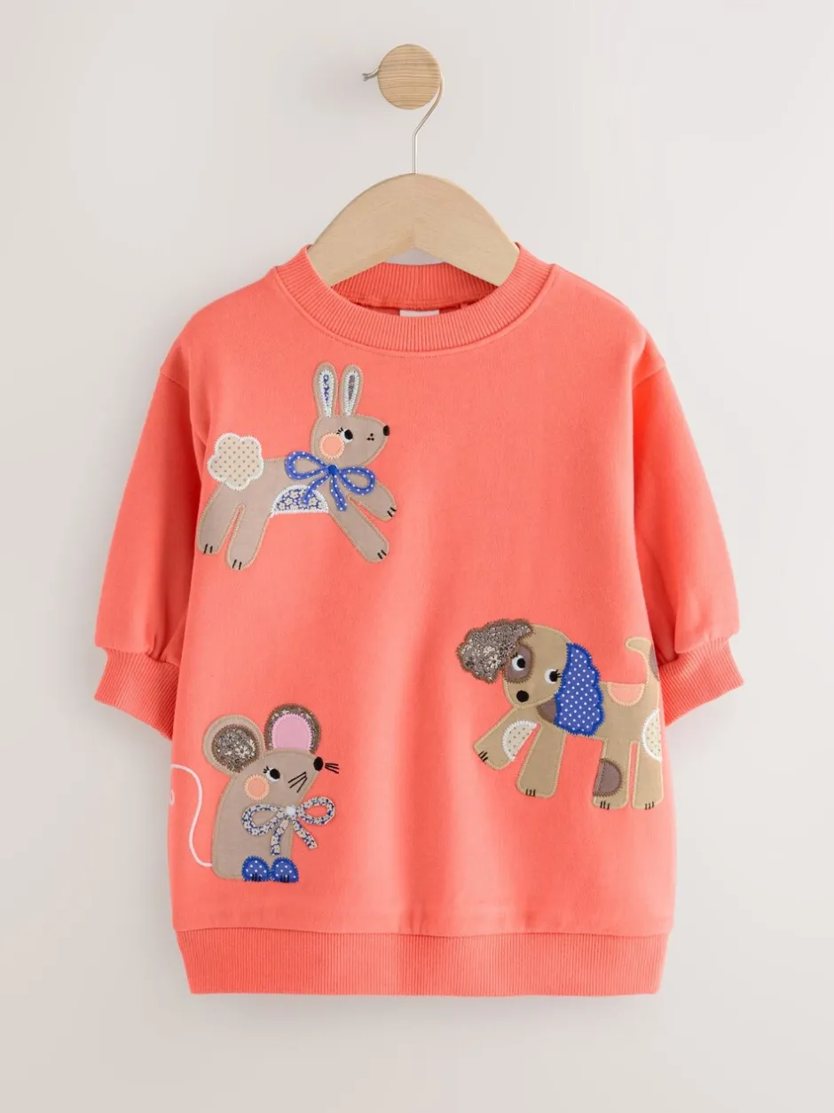 Truien En Breisels|Jurken|Next - Relaxte sweaterjurk (3mnd-7jr) Rood figuurtjes