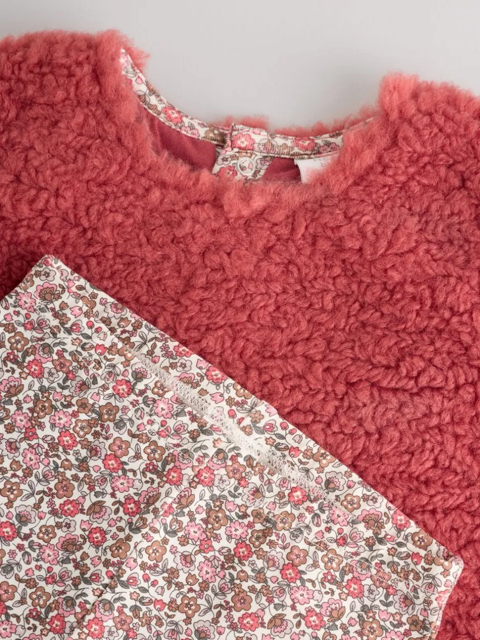Truien En Breisels|Sets En Outfits*Next - 2 -delige Set van Fleece Tops en Leggings voor Baby''s (0mnd-2jr) Rood gebloemd