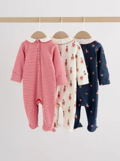 Babypakjes En Babypyjama's|Next - Verpakking van 3 babypyjama's (0-2jr) Rood met beer