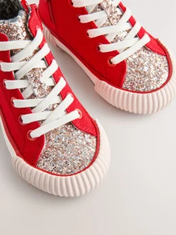 Sneakers*Next - Hoge sneakers Rood met hartjesprint