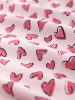 Pyjama's|Loungewear*Next Rood met hartjesprint - Pyjama met korte mouwen