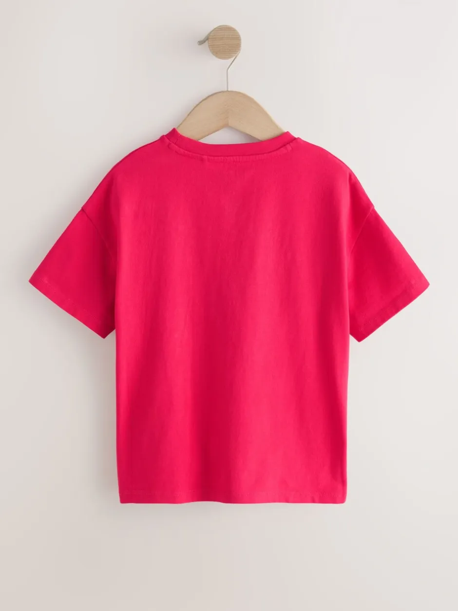 T-Shirts|Next Rood met hartjesprint - T-shirt met lovertjes (3-16 jr)
