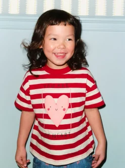 Tops|T-Shirts|Next - T-shirt met korte mouwen (3 mnd-7 jr) Rood met hartjesprint