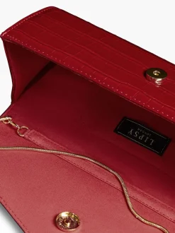 Tassen En Portemonnees*Lipsy Rood met krokodillenleereffect - Clutch Bag