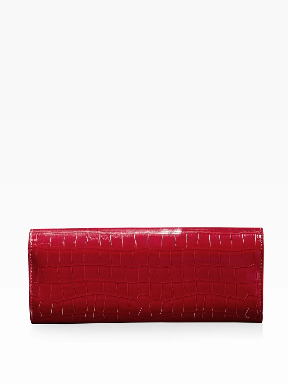 Tassen En Portemonnees*Lipsy Rood met krokodillenleereffect - Clutch Bag