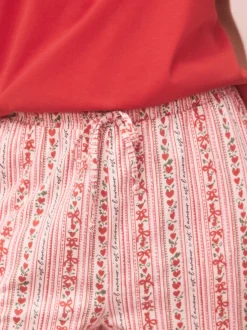 Pyjama's|Alle Nacht- En Loungekleding|Next Rood met print - Pyjama met korte mouwen