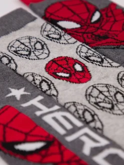 Sokken|Vanilla Underground - set van 6 paar Character jongenssokken Rood Spider-Man™