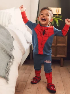 Pantoffels|Nachtkleding En Pyjama's|Next Rood Spiderman Marvel - Pantoffels met print, klittenbandsluiting en kuipzool