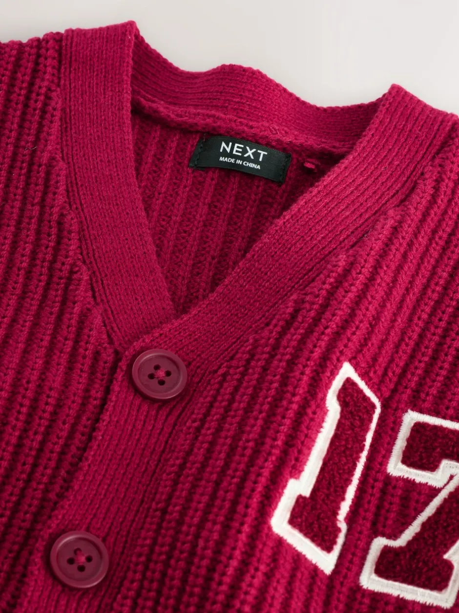 Truien En Breisels|Next Rood varsity - Vest met figuurtjes (3mnd-7jr)
