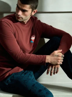 Pyjama's|Loungewear*Next - Graphic Long Sleeve Jersey Pyjamas Set Rood/blauw