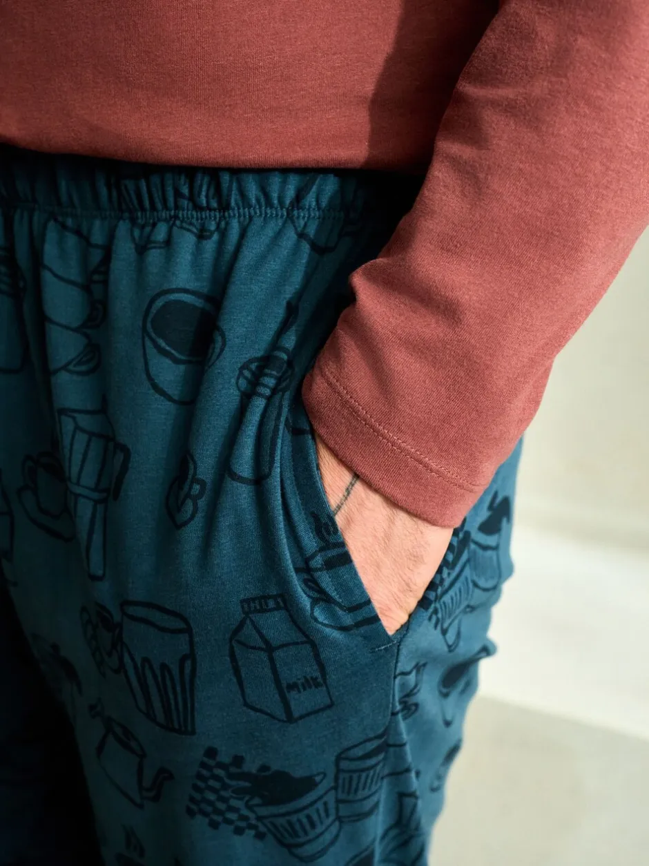 Pyjama's|Loungewear*Next - Graphic Long Sleeve Jersey Pyjamas Set Rood/blauw