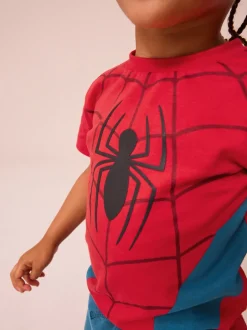 Shorts|Next Rood/blauw - Spider-Man T-shirt en shorts set (3mnd -8jr)