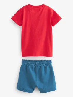 Shorts|Next Rood/blauw - Spider-Man T-shirt en shorts set (3mnd -8jr)
