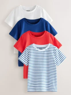 T-Shirts|Next - T-shirts 4 Pack (3-16jr) Rood/blauw