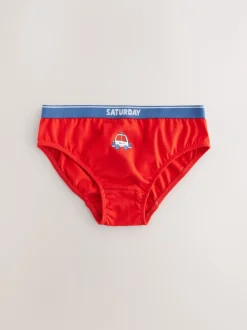 Ondergoed*Next - Set van 7 katoenen slips (1,5-10jr) Rood/blauw met hulpvoertuigenprint