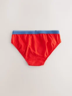 Ondergoed*Next - Set van 7 katoenen slips (1,5-10jr) Rood/blauw met hulpvoertuigenprint