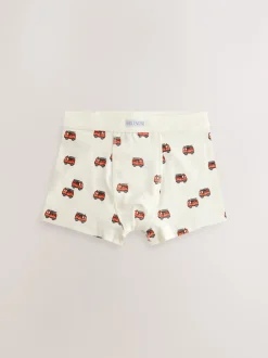Ondergoed|Next - Verpakking van 7 boxershorts (1,5 - 12 jr) Rood/blauw met hulpvoertuigenprint