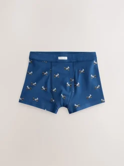 Ondergoed|Next - Verpakking van 7 boxershorts (1,5 - 12 jr) Rood/blauw met hulpvoertuigenprint
