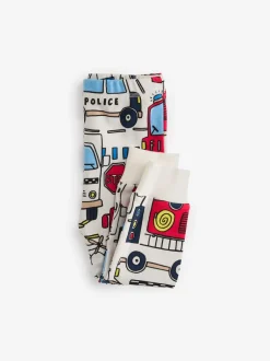 Pyjama's|Nachtkleding En Pyjama's*Next Rood/blauw met hulpvoertuigenprint - Mini Knusse Pyjama's 3 Set (9mnd-10jr)